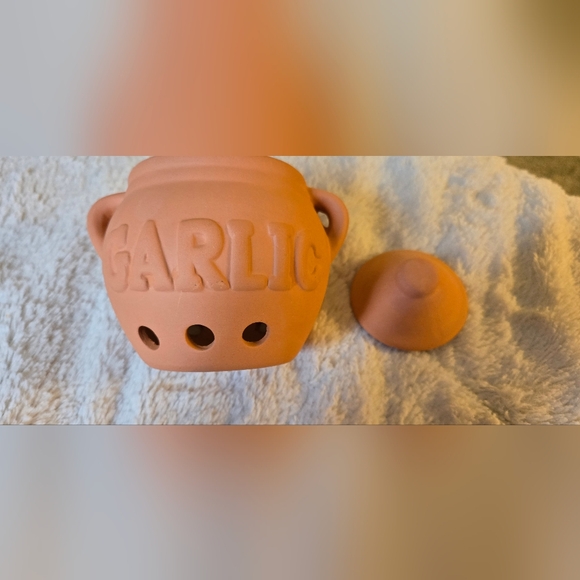 Terracotta Garlic Keeper Unglazed - Picture 1 of 2
